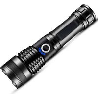Extrem Leistungsstarke Led-taschenlampe, Wiederaufladbar Mit 10.000 Lumen, Taktisch, Usb, 5 Modi, Wasserdicht Nach Ipx5, Zoombar Und Stoßfest