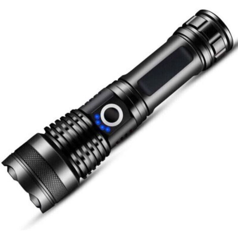 Extrem Leistungsstarke Led-taschenlampe, 10.000 Lumen, Wiederaufladbar, Taktisch, Usb, 5 Modi, Wasserdicht Ipx5, Zoombar Und Stoßfest
