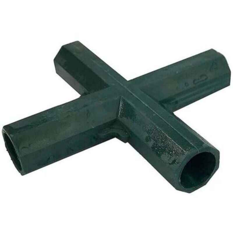 Satz Von 4 Eckverbindern Für Gartenrahmen, 4-wege - Rohrverbinder - Eckverbinder Für Gewächshaus, Möbelrahmen - Innendurchmesser 16 Mm (flach, 4-wege)