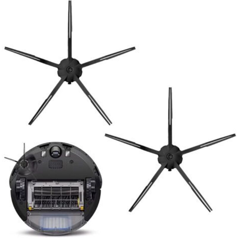 2er-set Seitenbürsten, Silikon-seitenbürsten Für Staubsauger Der Q7 Max/s7 Max Ultra/s7 Maxv Ultra/s7 Pro Ultra/s8 +/s8 Pro Ultra/q Revo/q5/qrevo S/qrevo Pro Serie, Spiralförmige Form