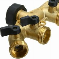4-wege-hahn Und Verteiler, Messing-wasserhahnanschluss Mit 4 Ausgängen, Schlauchverteiler Für Die Gartenbewässerung