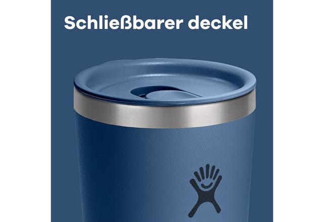 Hydro Flask Thermobecher 12 OZ All Around Tumbler Press-In Lid, 355 ml, 1-tlg., Edelstahl, Kompatibel mit Trinkhalmdeckel und verschließbaren Eindrückdeckel