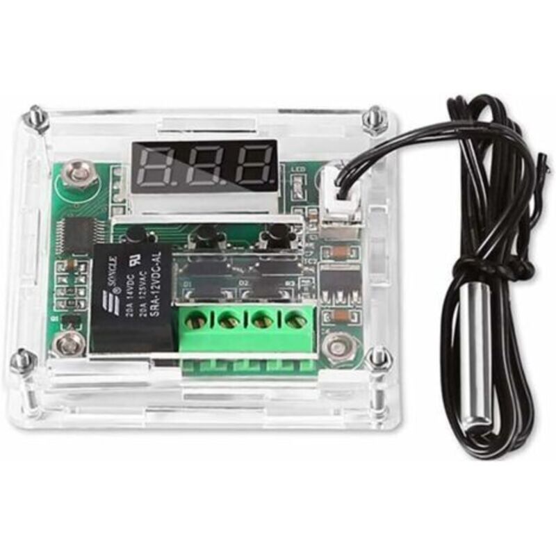 1 Stück Temperaturreglermodul 12 V Mit Gehäuse, Digitales Thermostatmodul Xh-w1209 Mit Anzeige Und Wasserdichtem Ntc-fühler