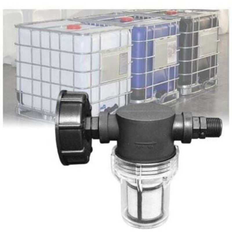 Wasserhahn-anschluss Für 1000-liter-tank, Gartenschlauch-gelenk Für Regenwassersammler Mit Filterfunktion, S60x6 Ibc-wassertank-adapter (1/2'' Außengewinde)