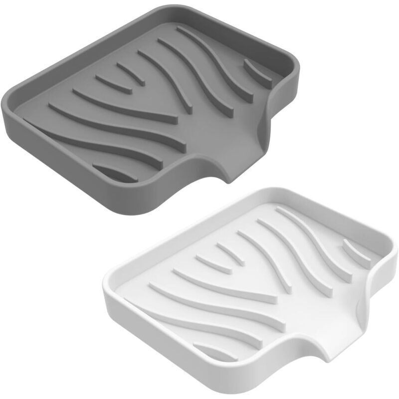 2er-set Silikon-seifenschale, Seifenbox Mit Ablauf, Seifenspender, Rutschfester Halter Für Seife Und Schwämme Im Bad, Dusche Und Küche