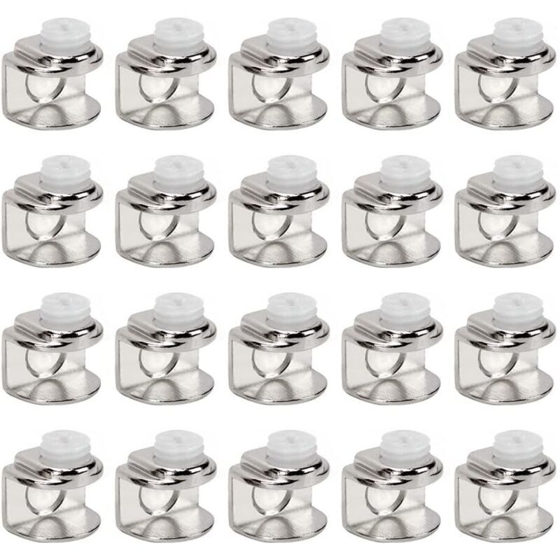 20 Stück Glashalter, Regalträger Für Glas, Verstellbare Befestigungen Für Glas Mit Einer Dicke Von 5 Bis 8 Mm