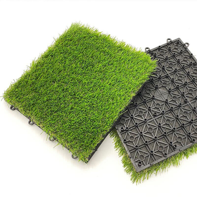 Künstlicher Rasen Mit 30 X 30 Cm Lamellen Für Den Balkon, Kunstrasen Für Innen- Und Außenbereich, Synthetischer Rasenteppich