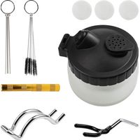 Airbrush-reinigungsset, 1 Airbrush-reinigungsbehälter, 5 Nylonbürsten, 5 Edelstahlnadeln, 1 Airbrush-reinigungswerkzeug
