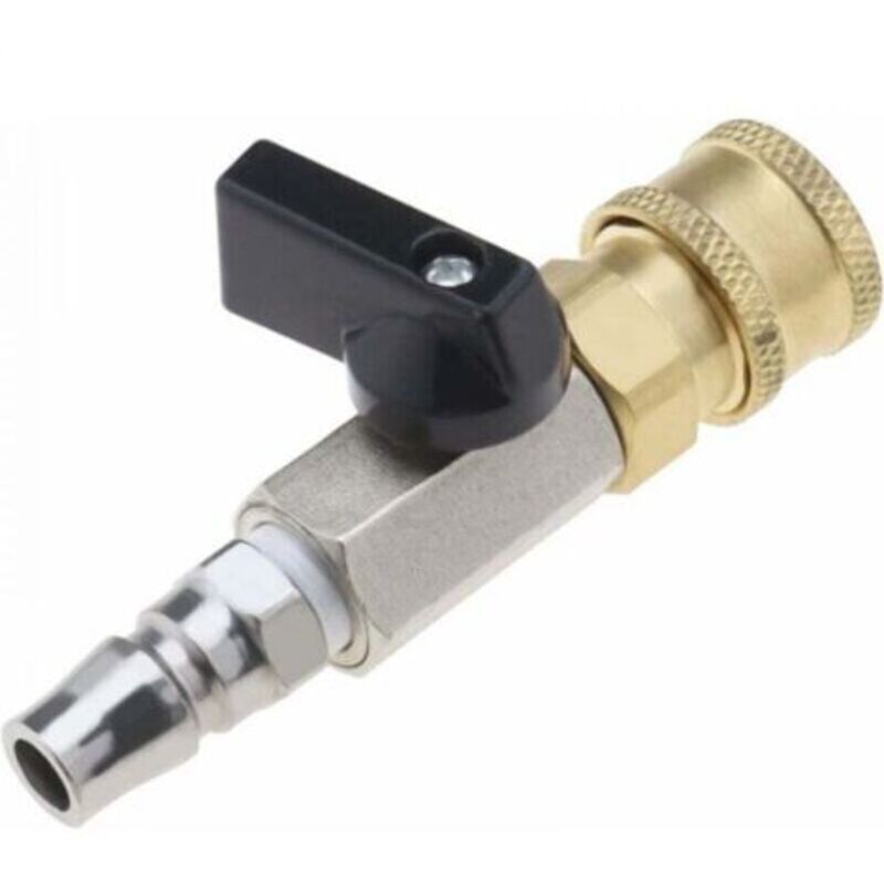 1 Stück Schnellkupplung Für Druckluft, Pneumatisches Kugelventil, Dosierventil, Absperrventil 1/4" Mit 1/4" Außengewindeanschluss Und 1/4" Kupplungshülse.