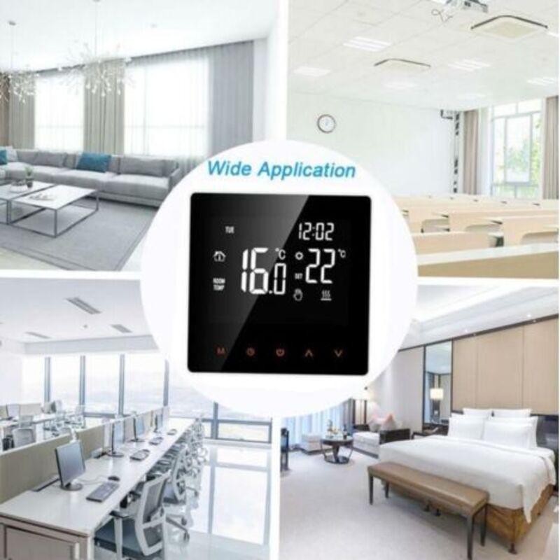 Intelligenter Temperaturregler Für Durchlauferhitzer/gas, Wöchentlich Programmierbar, Digitaler Lcd-temperaturregler Für Warmwasserbereiter, Frostschutz-temperaturregler, Ohne Wi-fi