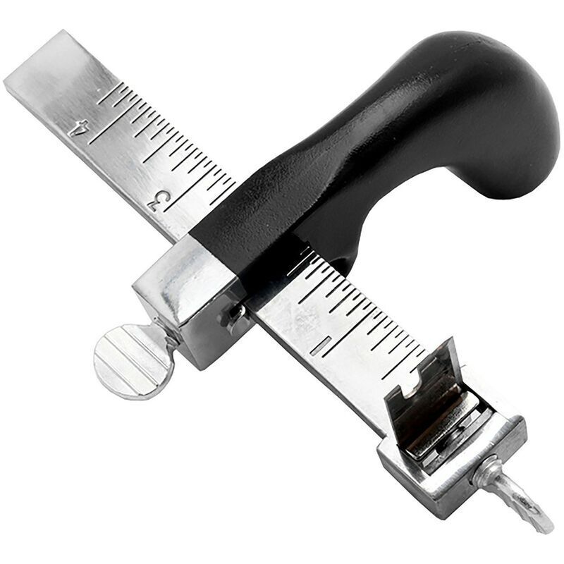 Handgefertigte Lederriemen-schneidewerkzeuge, Lederwerkzeug Zum Schneiden Von Lederstreifen Mit Aluminiumgriff Und Messlehre Für Diy-lederhandwerk