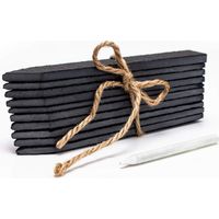 Schiefer-etiketten Für Den Garten - 10er Set Wiederverwendbare Etiketten + Kreide - Wetterfest - Pflanzenschilder Für Pflanzen, Sämlinge, Blumentöpfe Und Gemüsegarten (10er Set, 15 X 2,5 Cm)