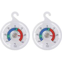 Set Von 2 Analog-thermometern Für Kühlschränke - 65 Mm - Mit Farbzonen