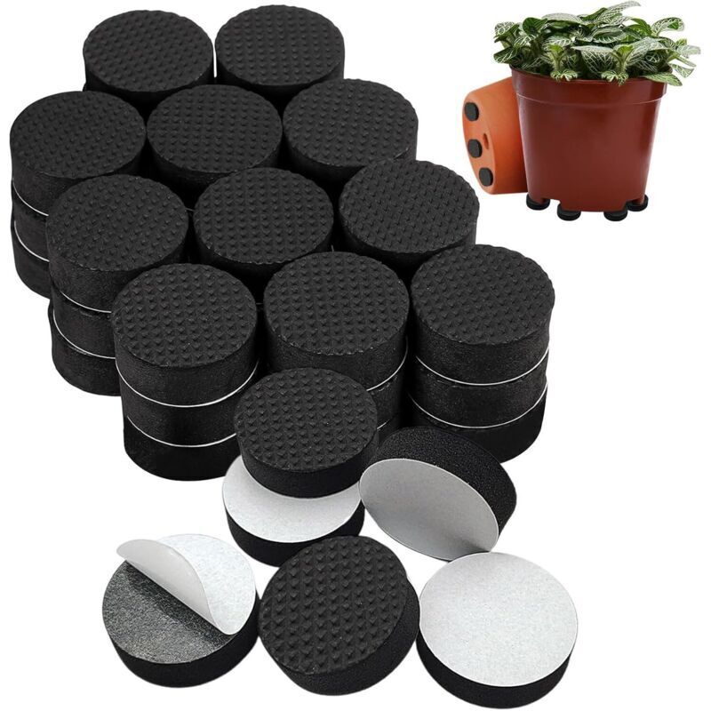 120 Stück Unsichtbare Blumentopf-füße, Selbstklebende Runde Eva-topffüße Für Gartenpflanzen, Rutschfeste Topf-gleiter Zum Anheben Von Zimmer- Und Außenpflanzen