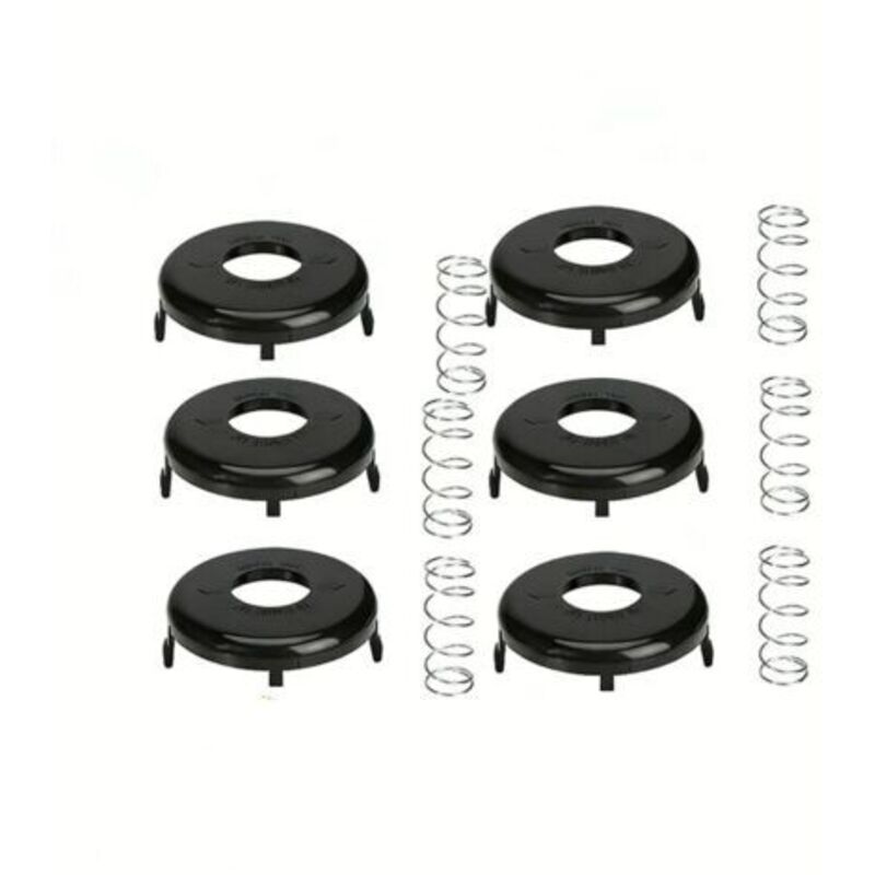 6er-set Spulenkappen Für Rasentrimmer, Spulendeckel Für Toro 88175 & 73-8200 & 73-8220, Feder Und Kappe