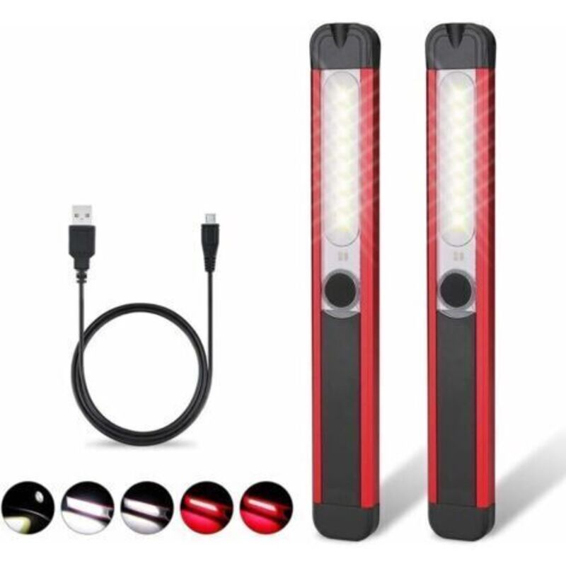 2er-set Led-arbeitsleuchten Mit Magnet Und Usb-ladefunktion
