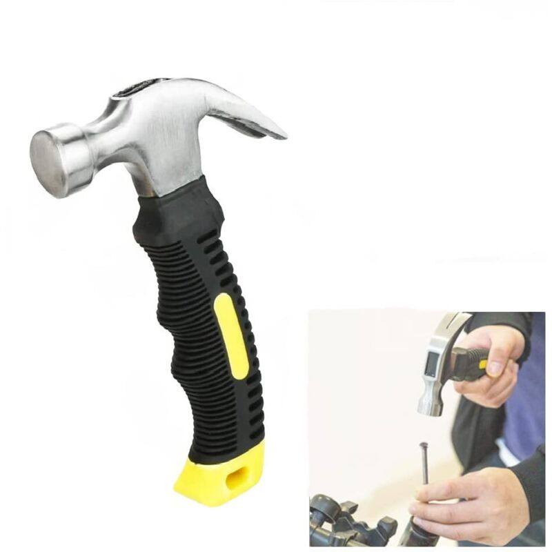 Kleiner Zimmermannshammer Aus Stahl, Multifunktionaler Kurzhubhammer, Zimmermannshammer Mit Rutschfestem Griff, Kleiner Klauenhammer, Nützlich Für Wartung, Heimwerken Und Holzbearbeitung.