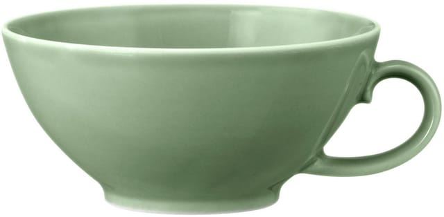 Seltmann Weiden Teeservice Geschirr-Set Beat (18-tlg), 6 Personen, Porzellan, Teller, Tassen, Untertassen, Rillendekor, 18 Teile, für 6 Personen