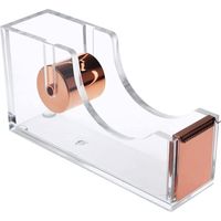 Klebebandabroller, Tischabroller, Acryl-klebebandabroller Crystallic Für Klebebänder, Für Verpackung, Schule, Büro - Roségold
