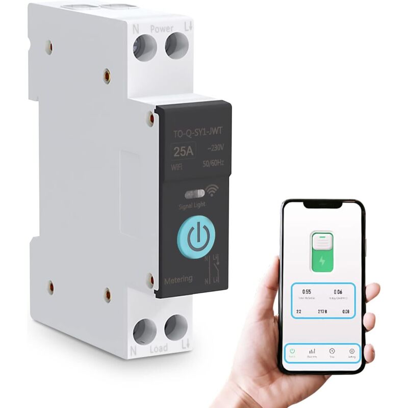Intelligenter Wlan-schalter, Haushaltschalter, Fernbedienung Über Smartphone, 3 Synchronisationsmodi Für Elektrogeräte (25a)