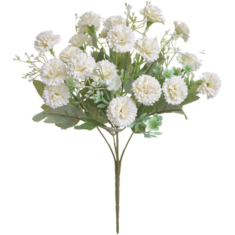 2 Künstliche Blumen – Weiße Hortensien – Dekoratives Zimmerbouquet