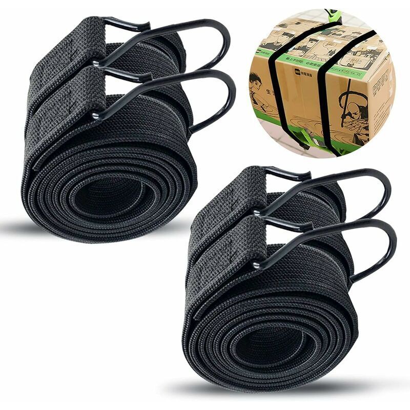4er-set Spanngurte Mit Haken, 2 M Elastische Gepäckspanner Für Fahrradträger, Dehnbare Gummibänder Für Gepäck, Transport Und Camping