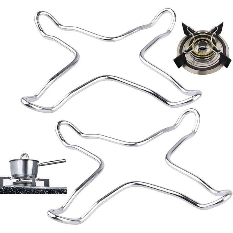 Set Aus 2 Edelstahl-gasbrennern Für Gaskochfeld, Kaffeekannenhalter, Wok, Gasherd, Gaskochfeld, Kaffeekannenhalter