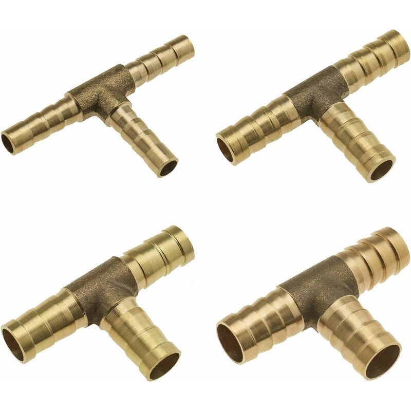 T-förmiges Messingrohr, 3-wege-verbinder Für Kraftstoff, Luft, Wasser, Öl, 6mm 8mm 10mm 12mm