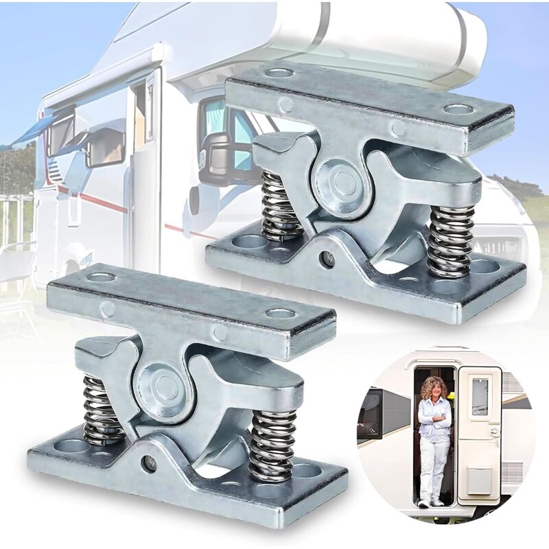 2 Stück Wohnwagen-türstopper, Zinklegierung Türarretierung, Camping-wohnwagen-zubehör, Federtürstopper Für Garten, Mobilheim, Schlafzimmer, Wohnzimmer, Garage