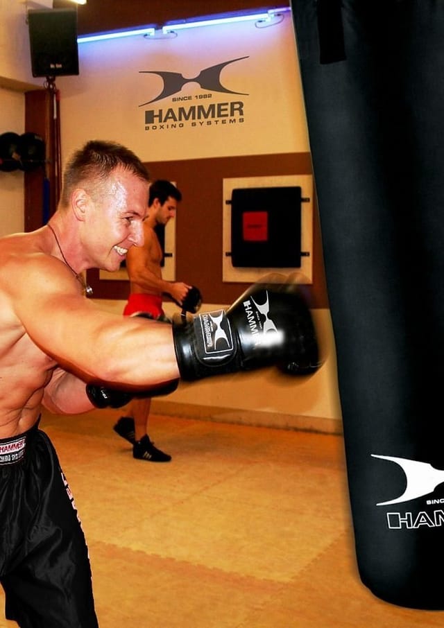 Hammer Boxsack Chicago (Set, 4-tlg., mit Boxhandschuhen, mit Sprungseil)