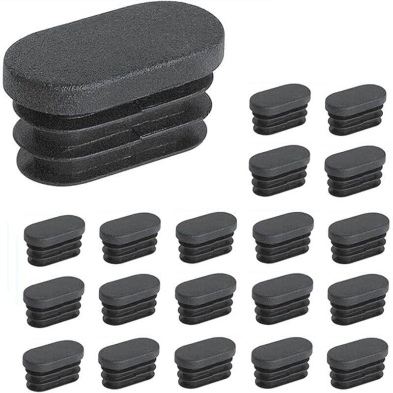 Kunststoff-endkappen Für Rohre, Möbelbeine, Ovale Endstücke Für Stuhlbeine Aus Kunststoff, Ovale Rohrstopfen Für Möbelbeine, Trampolin, Schrank, Stuhl, 20 Stück (15x30mm)