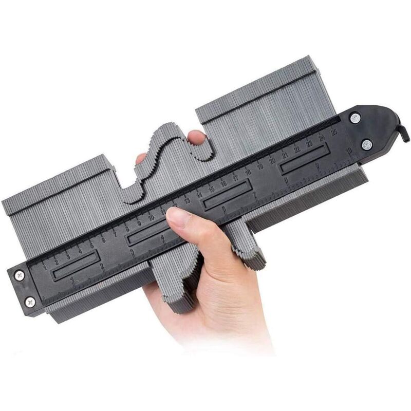 Kunststoff-konturmesser Mit Verriegelung, 25 Cm, Profillehre, Messlineal Für Präzise Fliesenmessung, Markierungswerkzeug Für Laminatboden (10 Zoll)
