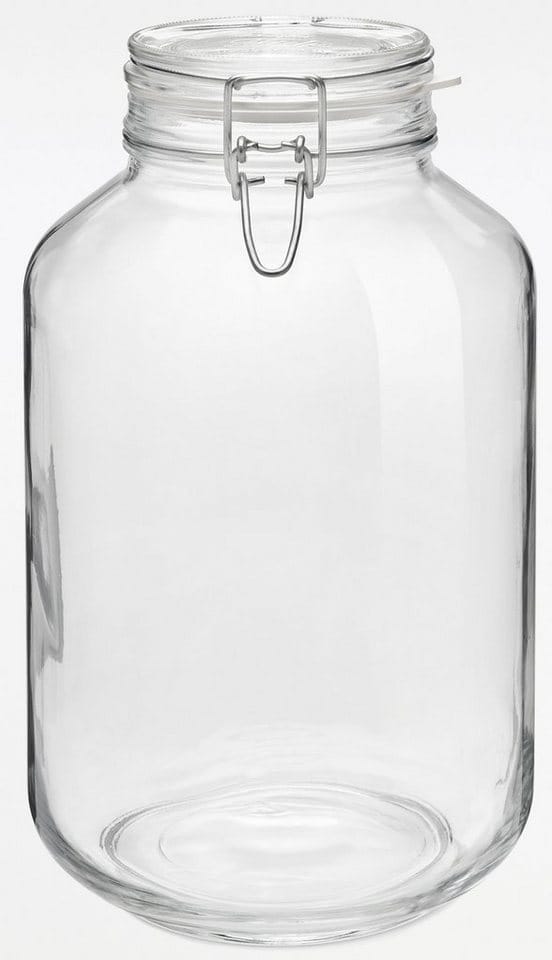 Bormioli Rocco Vorratsglas Fido, Glas, (1-tlg., 1 x 4,0l Fassungsvermögen), luftdicht verschließbar, mit Bügelverschluß