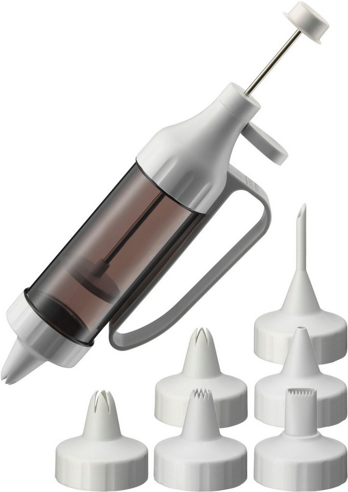 Kaiser Backformen Gebäckpresse Inspiration, (Set, 8-tlg), Garnierspritze, transparenter Behälter, 7 Spritztüllen Bild 5