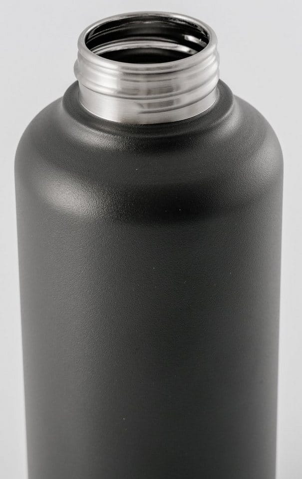 equa Trinkflasche Timeless Off Dark, aus Edelstahl, mit Tragegriff