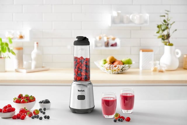 Tefal Standmixer BL15FD Mix & Move Smoothie-Maker, 300 W, 2 Flaschen To-Go in Premium Tritan, abnehmbare Klingen