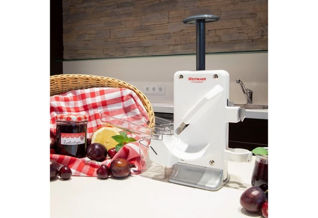WESTMARK Entsteiner Steinomat, Aluminium, Edelstahl, entkernt 2 Kirschen auf einmal - Entkernleistung bis zu 20 kg/h