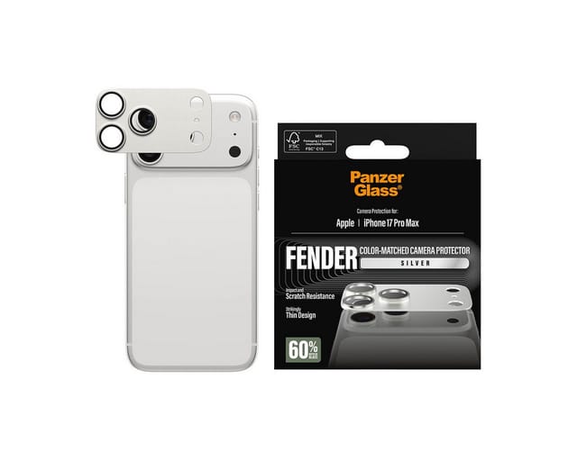 CARE by PanzerGlass Kameraschutzglas Fender Color-Matched Camera Protector für Apple iPhone 17 Pro Max, Kameraschutz, Schutzfolie, Linsenschutz, kratz- & stoßfest