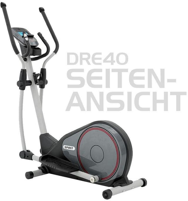 Spirit Fitness Crosstrainer-Ergometer DRE 40 (Fitnessgerät), 130 kg max. Benutzergewicht, 32 Widerstandsstufen
