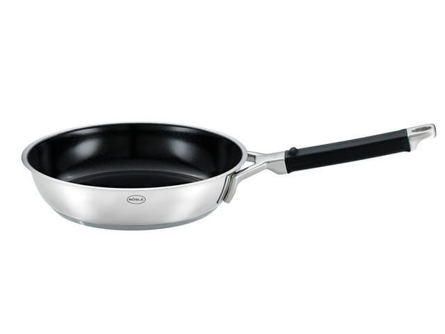 RÖSLE Bratpfanne SILENCE PRO CeraPlus, Edelstahl 18/10 (1-tlg), natürliche Quarzversiegelung ohne PTFE/PFAS, Induktion