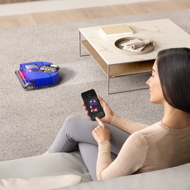 DYSON Saugroboter Dyson 360 Vis Nav™, 360° Kamerasystem, 375 W, beutellos, HEPA-Filter, beutellos, 9,9cm flach