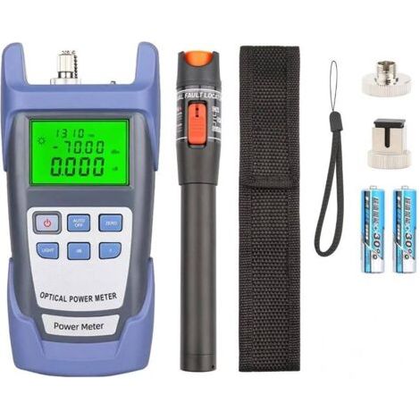Sabir Glasfaser-werkzeugset Mit 10-mw-lichtwellenleiter-leistungsmesser, Tragbarem Glasfaser-tester Im Stiftformat Und Rotlicht
