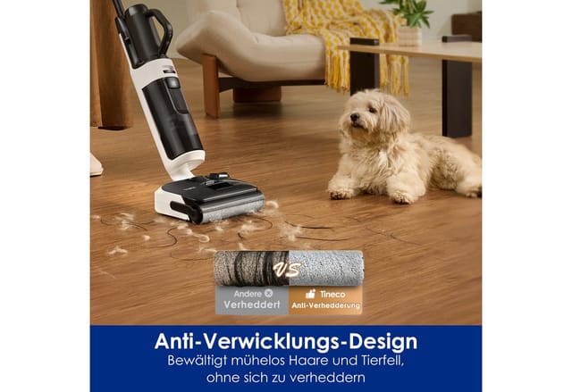 Tineco Nass-Trocken-Sauger FLOOR ONE Switch i5 Stretch, 85°C Heißluft-Trocknung, Handstaubsauger, 180 W, beutellos, Nass-Trocken-Sauger mit optionalem Handstaubsauger (inkl. Aufsätze)