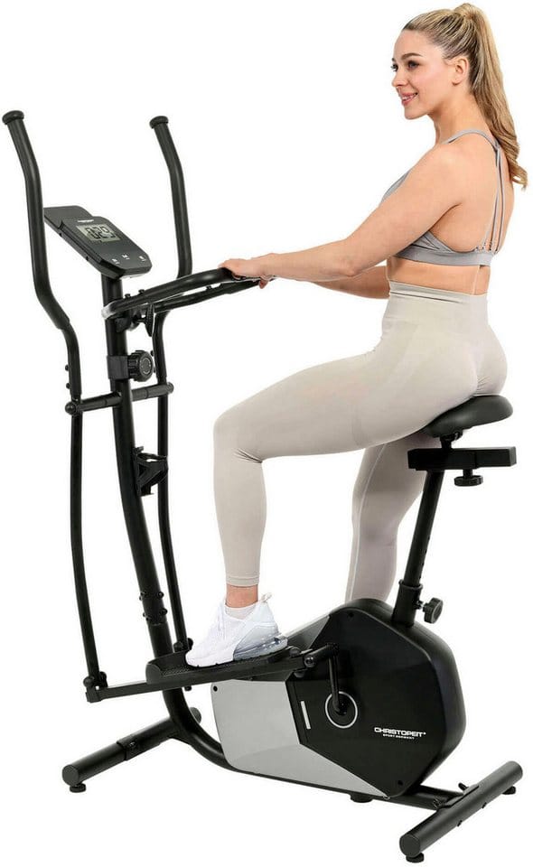 Christopeit Sport® Crosstrainer Crosstrainer CT 6 (Fitnessgerät), 120 kg max. Benutzergewicht, 15 Widerstandsstufen