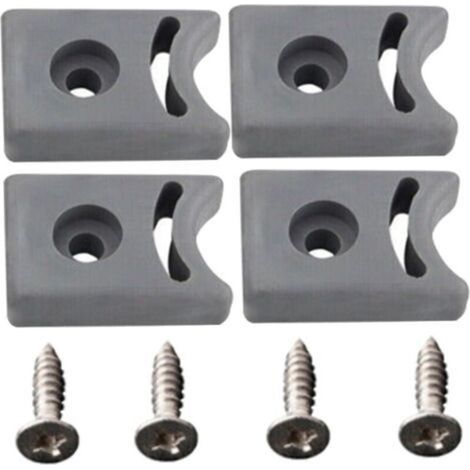 Sabir Duschtürstopper Mit Schrauben, 4 Sets Vorgebohrter Ersatz-schiebetürstopper, Antikollisionsschutzblock, Duschzubehör