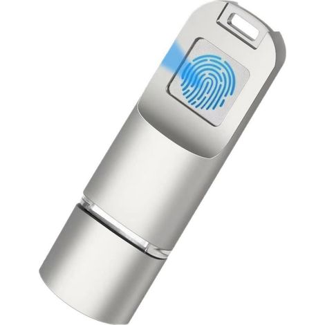 Usb-c-fingerabdruckleser Mit 16 Gb Speicherkapazität, Sicherer Biometrischer Verschlüsselung Und Portabler Speicherlösung Für Mobiltelefone. Inklusive Fingerabdruck- Und Usb-stick.