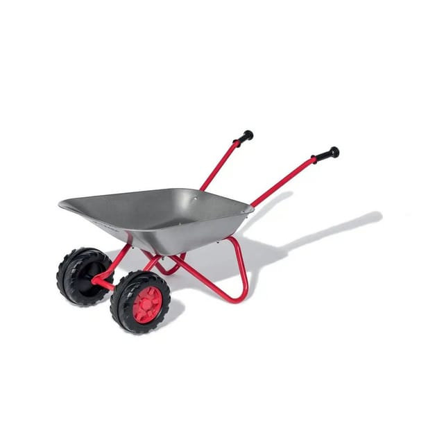 rolly toys® Schubkarre rollyMetallschubkarre, Double Tyre, für Kinder, Made in Europe