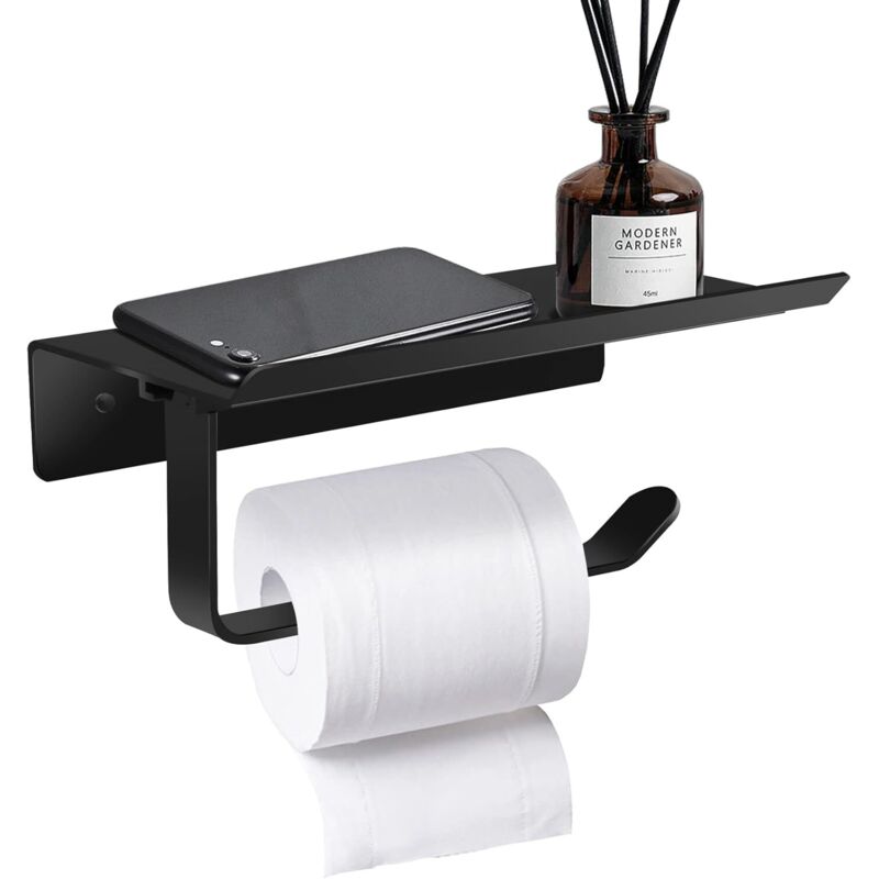 Toilettenpapierhalter Wandmontage, Toilettenpapierrollenhalter, Aluminium-wandhalterung Für Toilettenpapier Mit Geräumigen Ablagen, Für Toiletten Und Küchen, Bad, Aufbewahrung