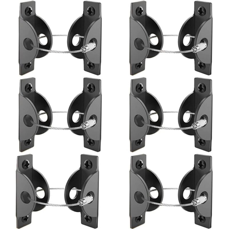 Möbel-ankerriemen-set, 6er-pack Metallene Kippschutz-riemen Für Möbel, Anti-kipp-sicherheitsriemen Aus Metall Für Regale Und Kommoden.