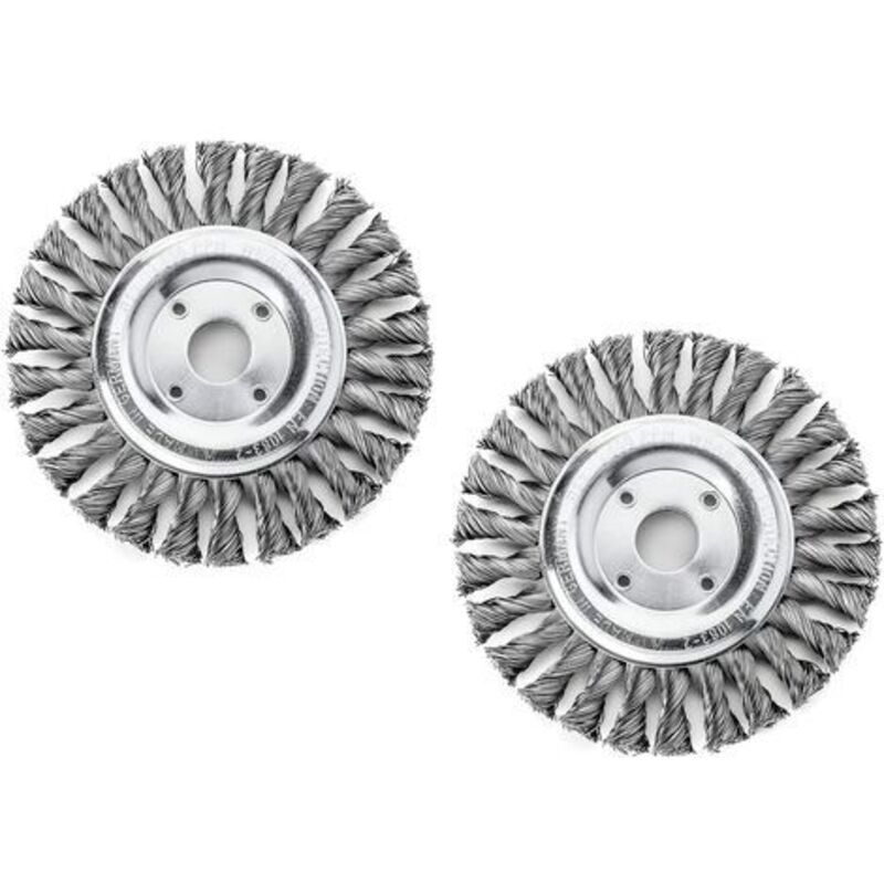 2er-pack Rundbürste, Metall-rundbürste, Rundbürste Für Bohrmaschine, Verdrillte Metall-rundbürste Für Winkelschleifer, Durchmesser 125 Mm, Verwendet Zur Rostentfernung Und Politur